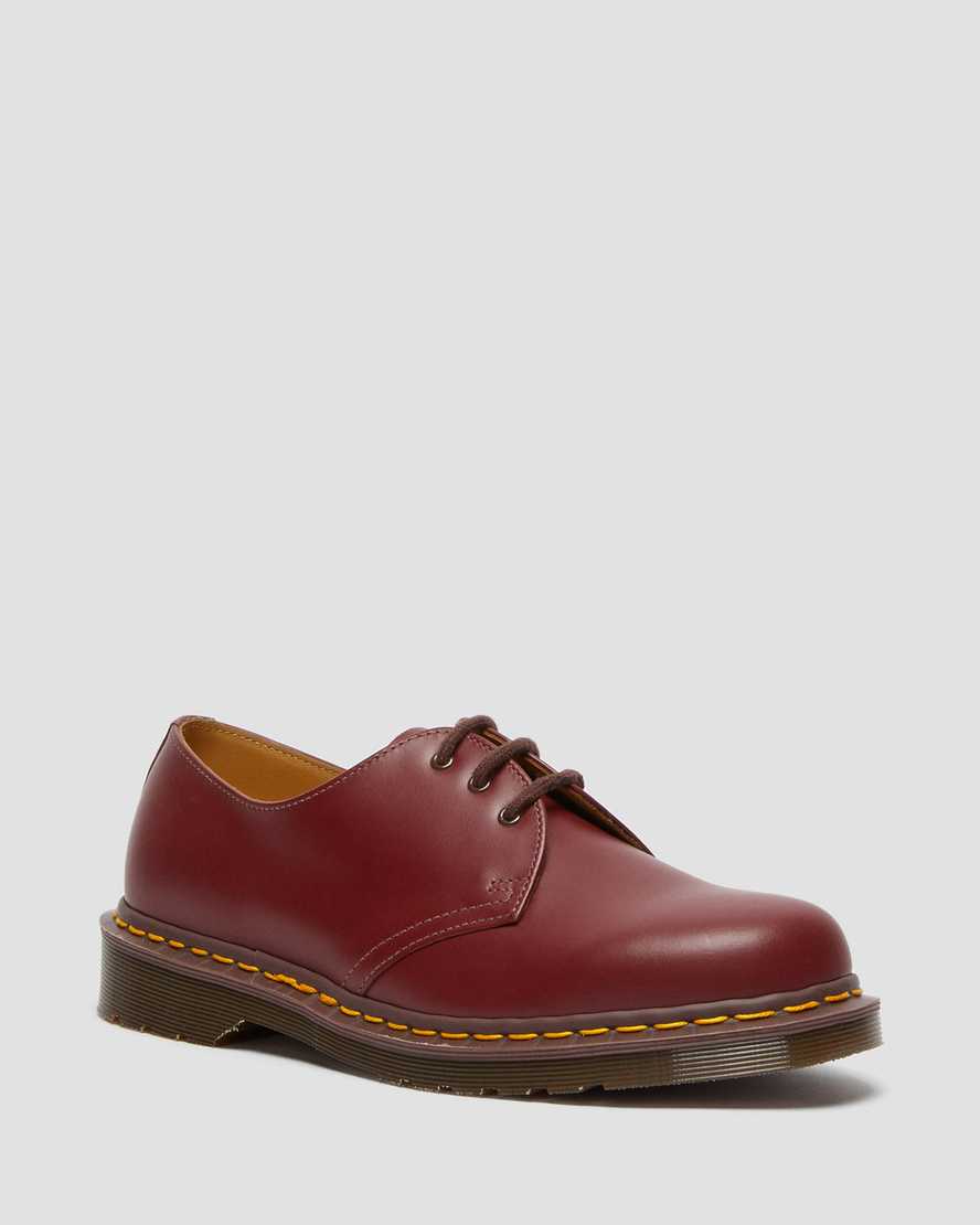 Dr Martens Oxford Shoes Men's 1461 Vintage Made In England Red | Malaysia 28915-FRWN